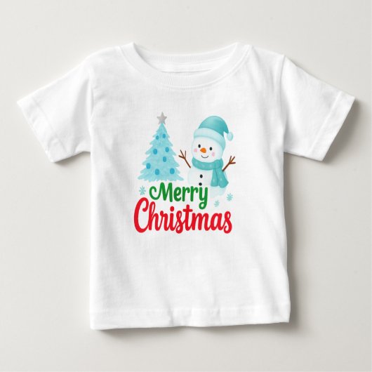 Snowman Holiday Cheer ベビーTシャツ (正面)