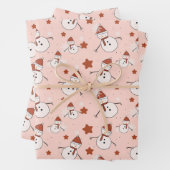 Snowman Holiday Wrapping Paper ラッピングペーパーシート (インサイチュ)