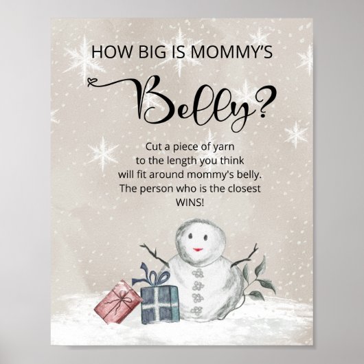Snowman how big is mommy's belly game poster ポスター (正面)