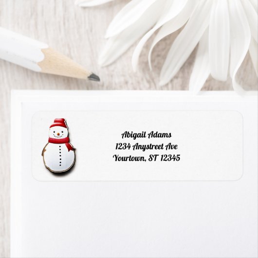 Snowman in Red Cutout ラベル (インサイチュ)