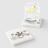 Snowman joy kind ストーンコースター (横)