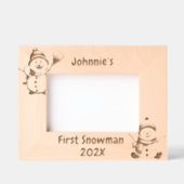 Snowman Laser Etched Picture Frame レーザー彫刻フレーム (正面)