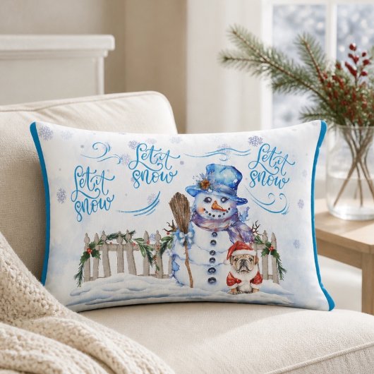 Snowman | Let it Snow ランバークッション