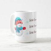 Snowman Let it Snow Mug コーヒーマグカップ (正面左)