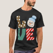 Snowman Love vintage Tシャツ (正面)