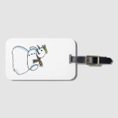 Snowman luggage tag ラゲッジタグ (正面横)