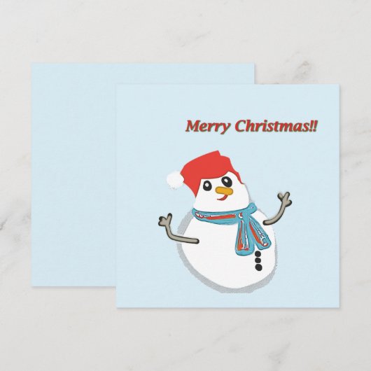 Snowman, Merry Christmas!! シーズンカード (正面/裏面)