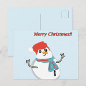 Snowman, Merry Christmas!! シーズンポストカード (正面/裏面)