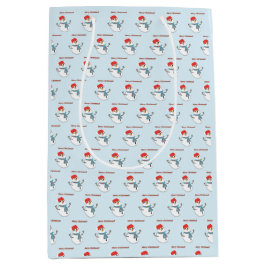 Snowman. Merry Christmas. ミディアムペーパーバッグ