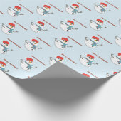 Snowman. Merry Christmas. ラッピングペーパー (角)