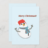 Snowman. Merry christmas!! 招待状 (正面/裏面)