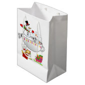 Snowman Merry Christmas Gift Bags ミディアムペーパーバッグ (正面アングル)