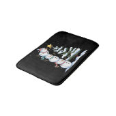 Snowman Merry Christmas Santa Claus Tree Snow Fami バスマット (アングル)