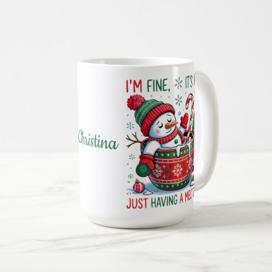 Snowman Mug コーヒーマグカップ (正面右)