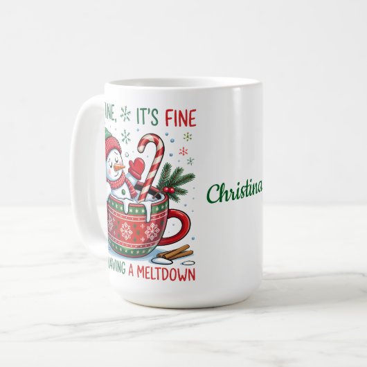 Snowman Mug コーヒーマグカップ (正面左)