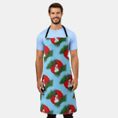 Snowman on ornament エプロン (着用した状態)