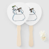 Snowman paddle hand fans ハンドファン (正面&裏面)