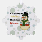 Snowman Paper Ornament オーナメントカード (裏面)