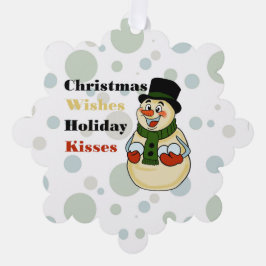 Snowman Paper Ornament オーナメントカード