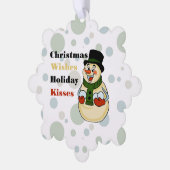 Snowman Paper Ornament オーナメントカード (左)