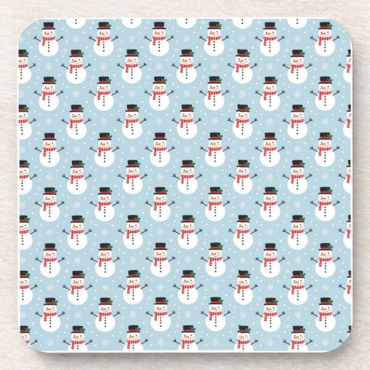Snowman pattern コースター (正面)