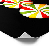 Snowman Peppermint Candies Merry Christmas Pajamas ポスター (角)