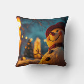 Snowman pillow クッション (裏面)