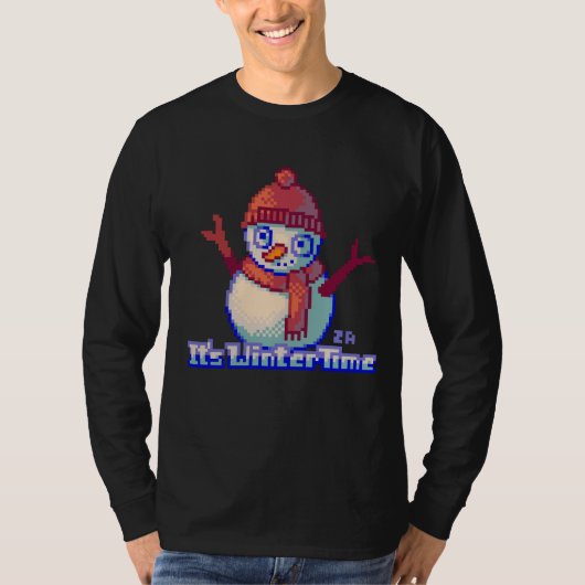 Snowman, Pixel Art Tシャツ (正面)