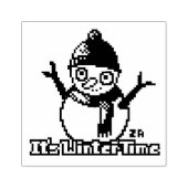 Snowman PixelArt, Pixel Art,  ラバースタンプ (インプリント)