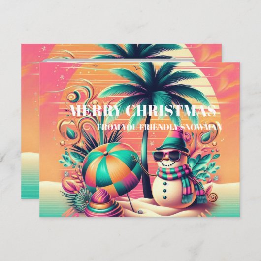 SNOWMAN POST CARD シーズンカード (正面/裏面)