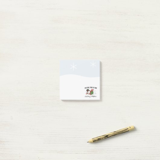 Snowman Post It Notes | I'm Fine ポストイット (デスク上)