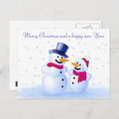 Snowman Postcard シーズンポストカード (正面/裏面)