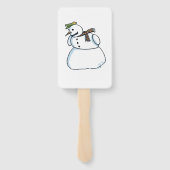 Snowman rectangle hand fans ハンドファン (裏面)