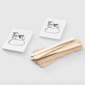 Snowman rectangle hand fans ハンドファン (組立なし)
