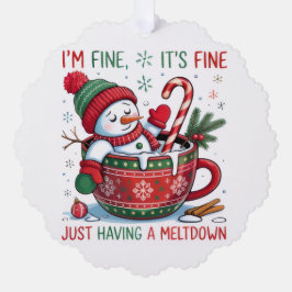  Snowman’s Cozy Christmas Chaos  オーナメントカード