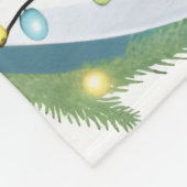 Snowman’s Joyful Christmas Welcome フリースブランケット (角)