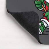 Snowman Santa Hat Playing Lacrosse Christmas Playe マウスパッド (コーナー)