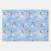 Snowman, Santa wrapping paper ラッピングペーパーシート (正面3)