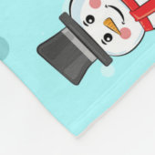 Snowman Seamless Pattern  フリースブランケット (角)