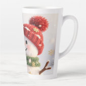 Snowman Selfie Christmas Latte Mug カフェラテマグ (右)