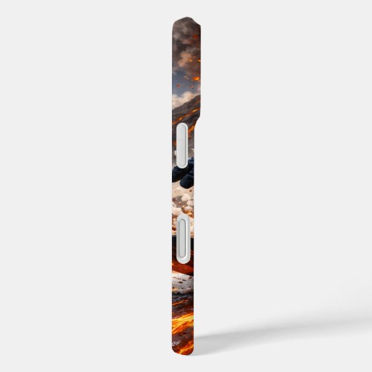 Snowman shredding down an active volcano Case-Mate iPhoneケース (裏面 / 右)