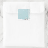 Snowman Sled Gifts To From Personalized  スクエアシール (バッグ)