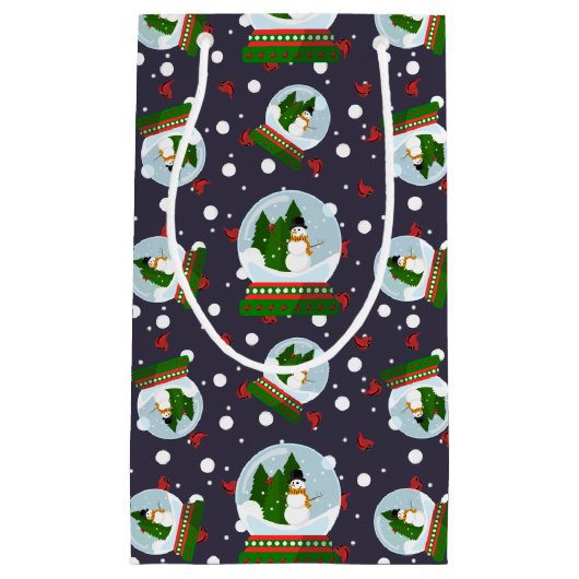 Snowman Snow Globes スモールペーパーバッグ (正面)