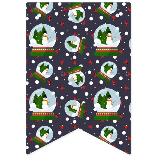 Snowman Snow Globes バンティングフラッグ (第2の旗)