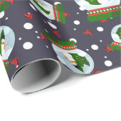 Snowman Snow Globes ラッピングペーパー (ロールコーナー)