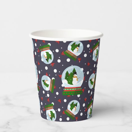 Snowman Snow Globes 紙コップ (裏面)