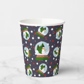Snowman Snow Globes 紙コップ (左)