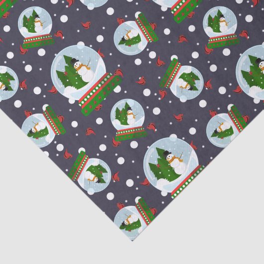 Snowman Snow Globes 薄葉紙 (詳細)