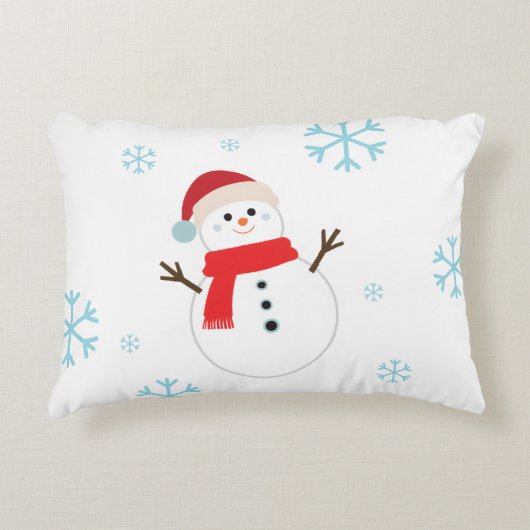 SNOWMAN sock for warm decor Christmas アクセントクッション (正面)
