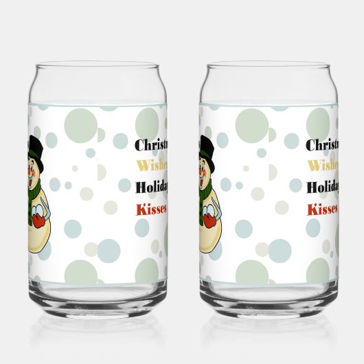 Snowman Soda Glass ガラス缶 (右)